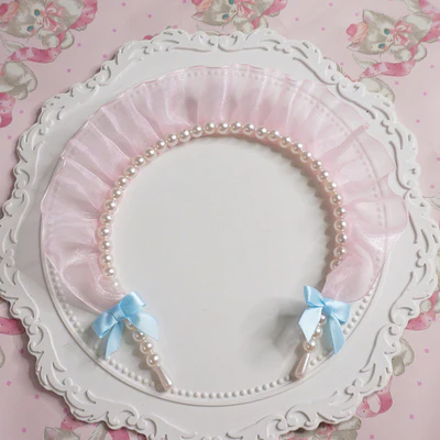 Lace Pearl Headband Headband    HA0483 - Image 6
