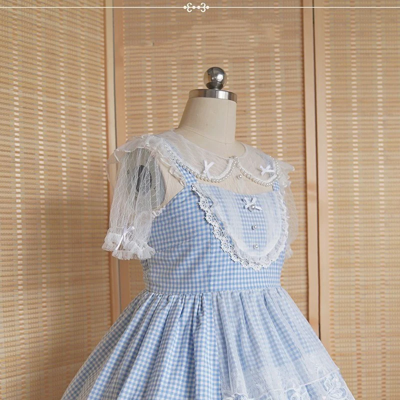 Lace pearl neckline lolita inner wear   HA1519 - Image 2