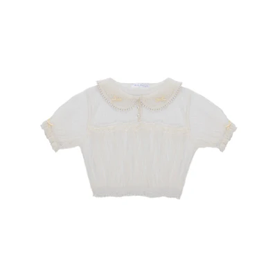 Lace pearl neckline lolita inner wear   HA1519 - Image 8