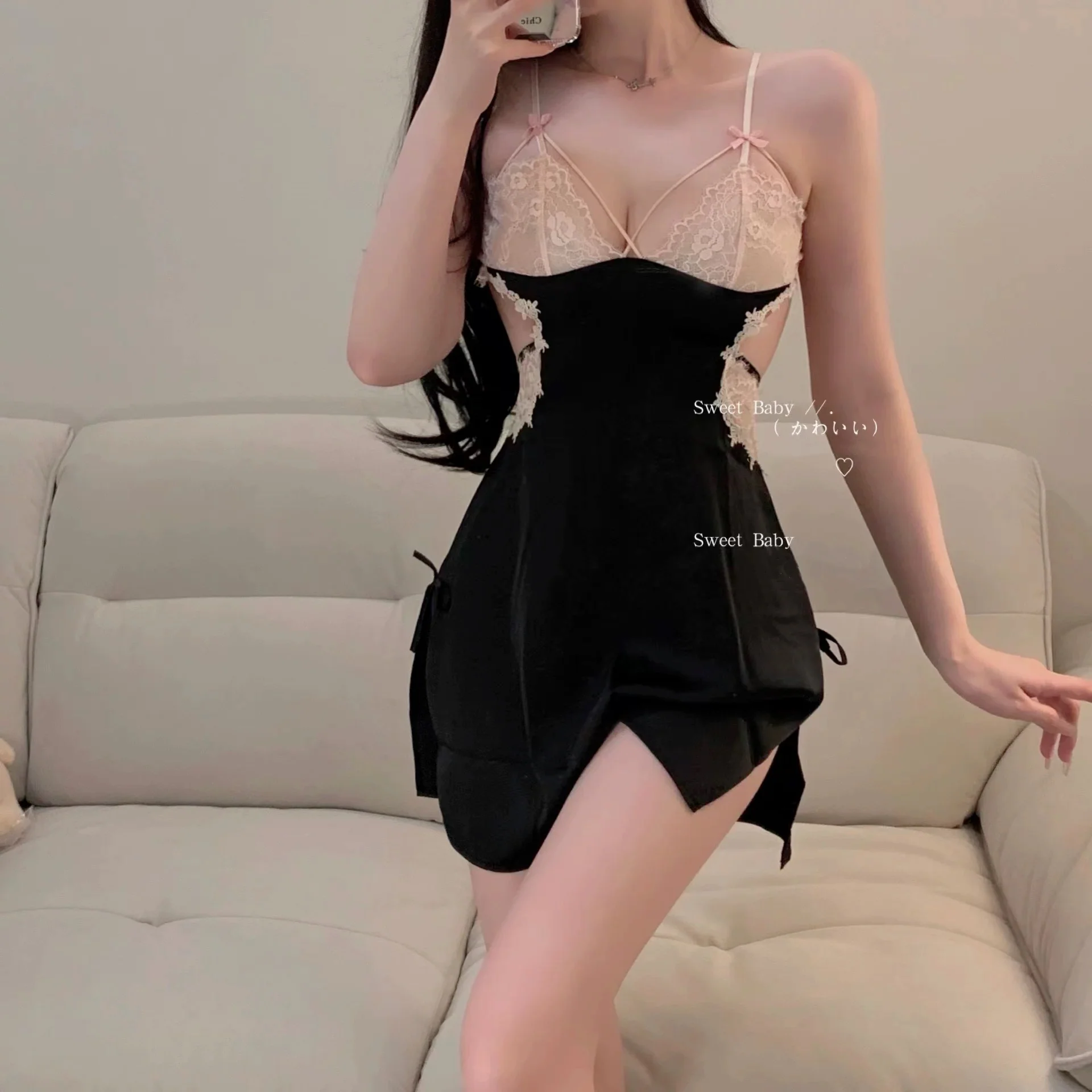 Lace suspender dress HA2814 - Image 3