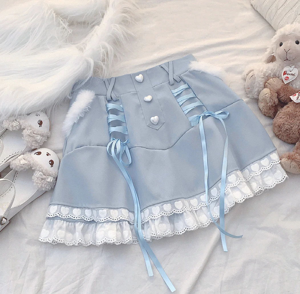 Lace Tie Heart Skirt  HA1268 - Image 6