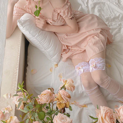 Lace Translucent Over-the-Knee Socks    HA0531 - Image 4