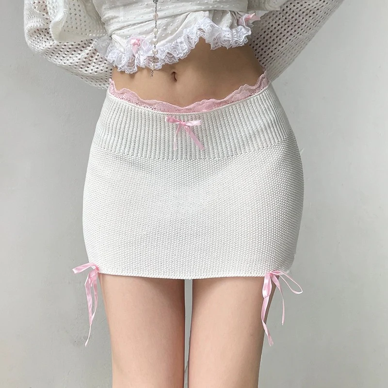 Lace wool wrap hip skirt HA2059 - Image 4