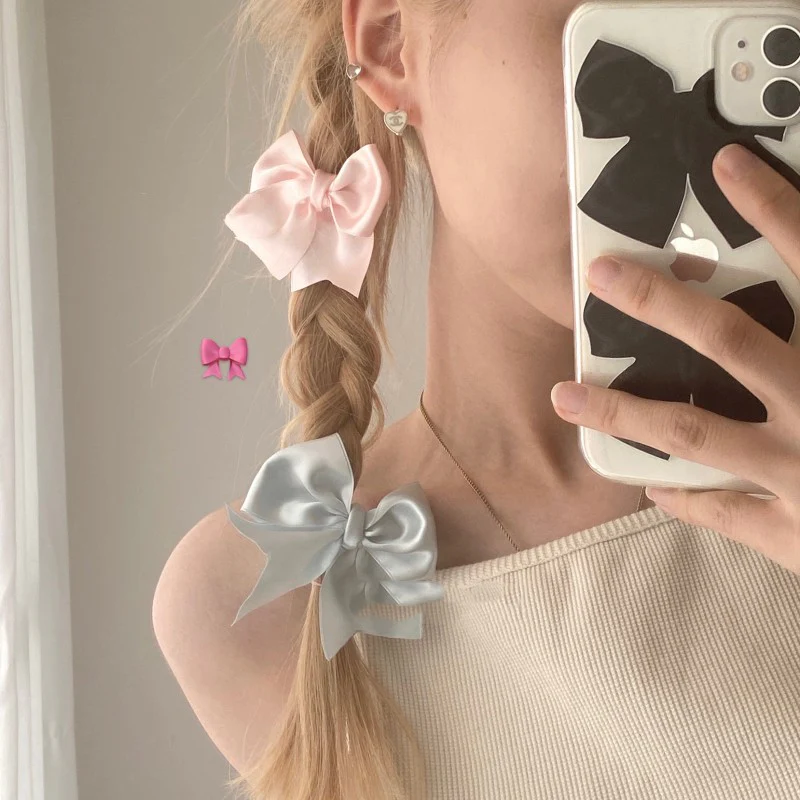 Silk bow hair clip HA2107 - Image 2