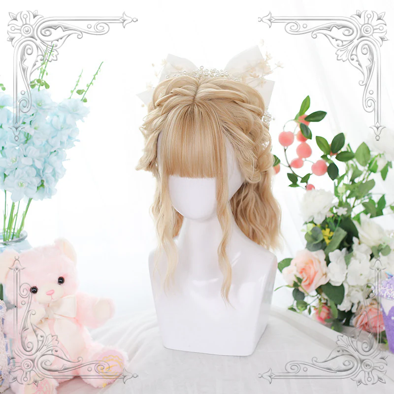 Linen Walnut Water Ripple Short Curly Hair HA0472 - Image 3