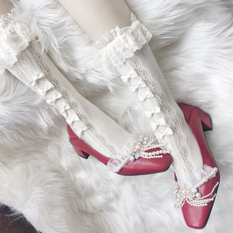 Lolita bow socks HA1536 - Image 3