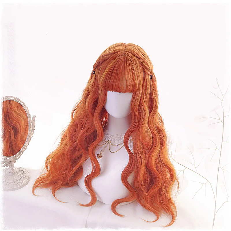 Lolita double ponytail orange wig HA0061 - Image 2