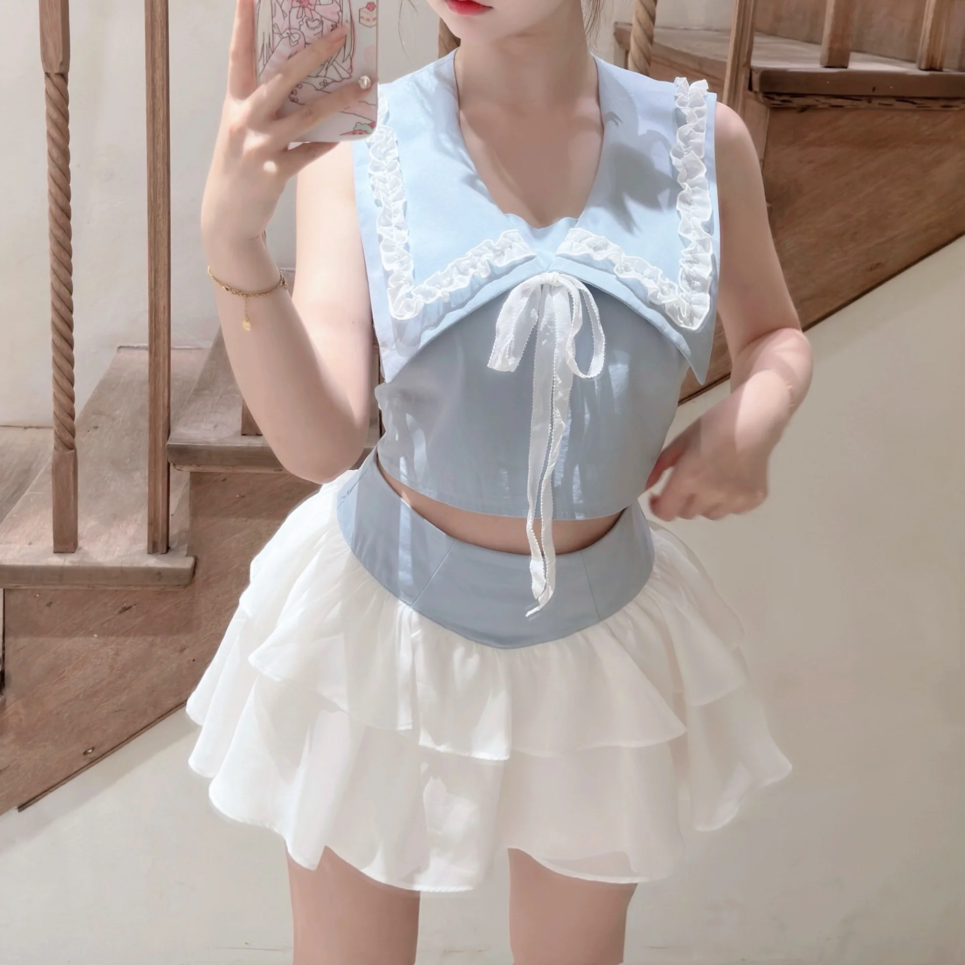 Lolita girl navy style suit HA2473 - Image 3