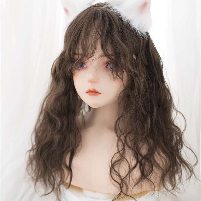 Brown wool curly wig HA0066 - Image 2