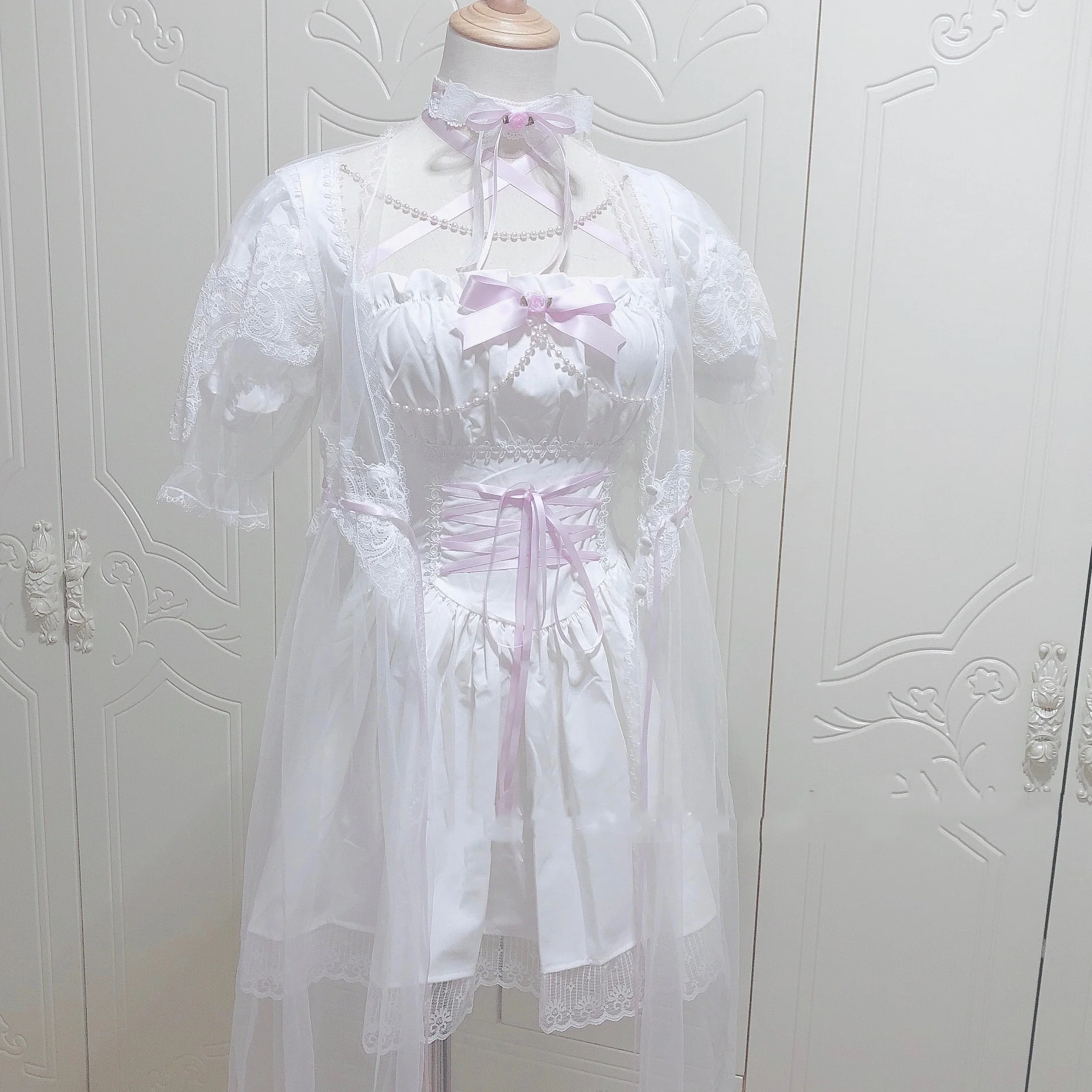 Lolita little white dress HA0987 - Image 2