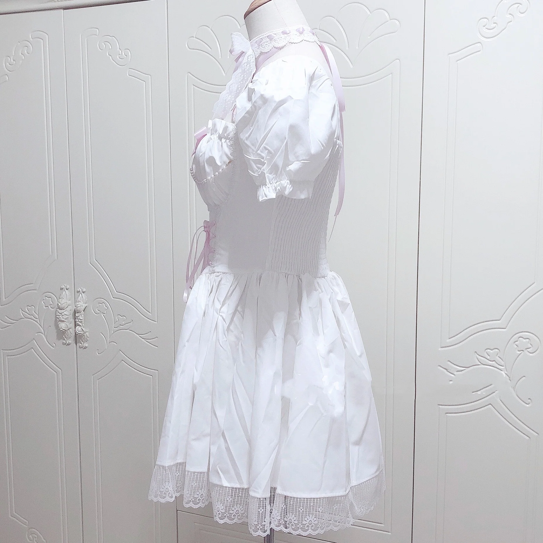 Lolita little white dress HA0987 - Image 4