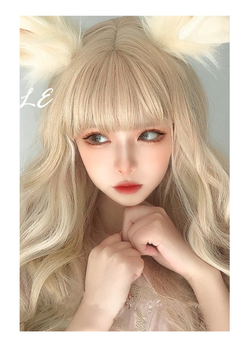 Long curly hair with natural bangs  HA0285 - Image 6