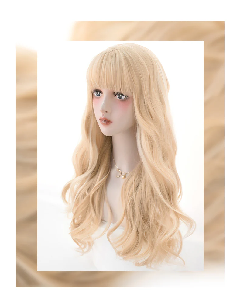 Long curly hair with natural bangs  HA0285 - Image 7