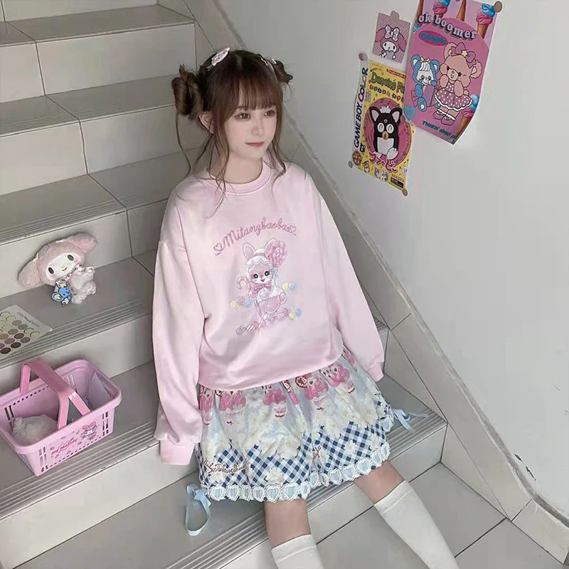 Long sleeve loose printed sweatshirt   HA0418 - Image 5