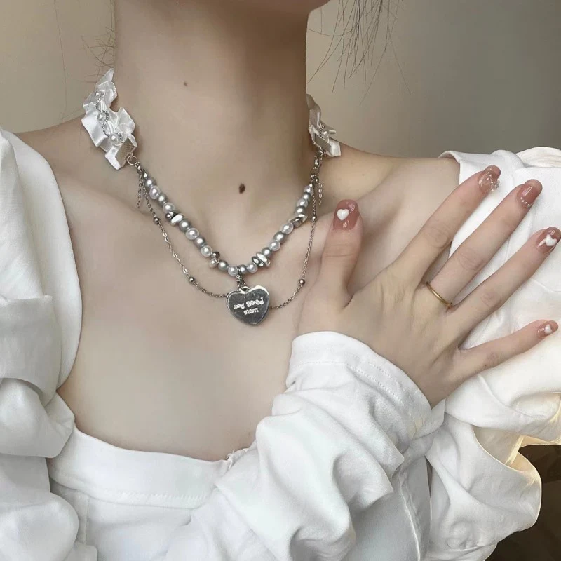 Love clavicle chain  HA1653 - Image 2
