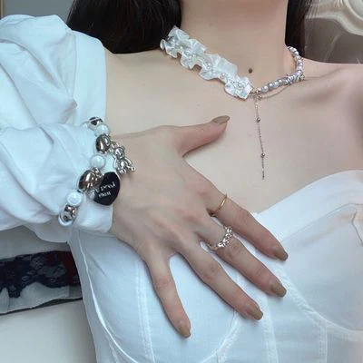 Love clavicle chain  HA1653 - Image 7