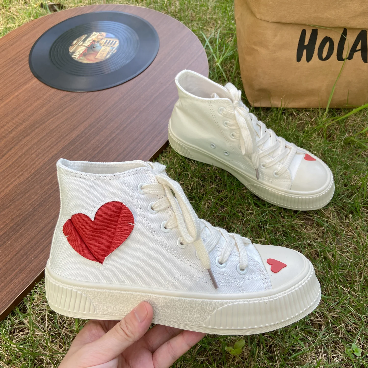 Love high-top canvas shoes HA0912 - Image 4