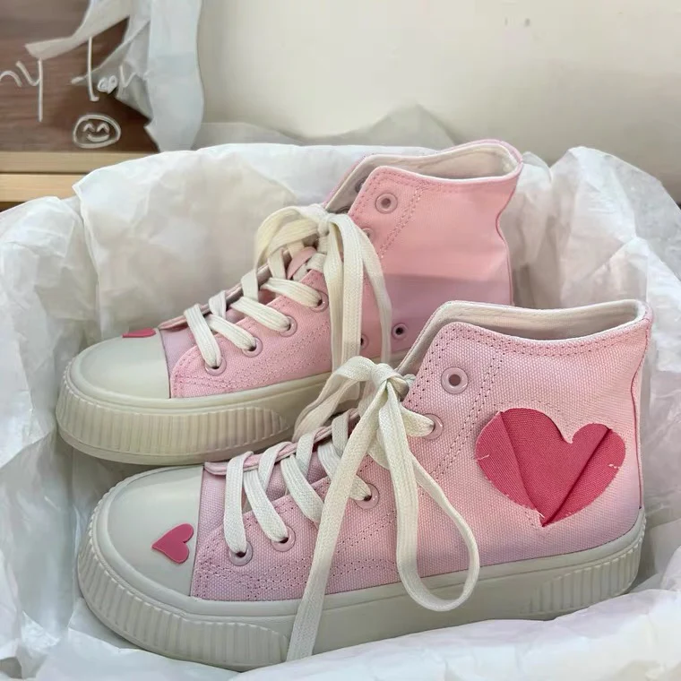 Love high top canvas shoes HA1645 - Image 3