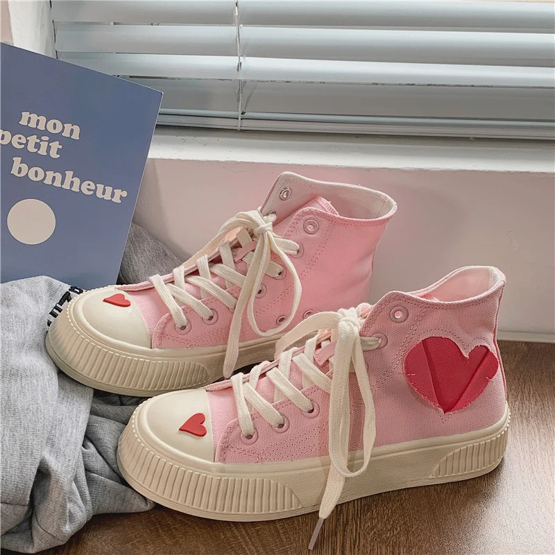 Love high top canvas shoes HA1645 - Image 4