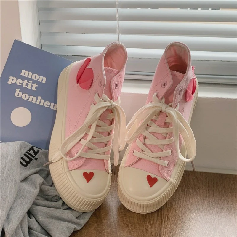 Love high top canvas shoes HA1645 - Image 5