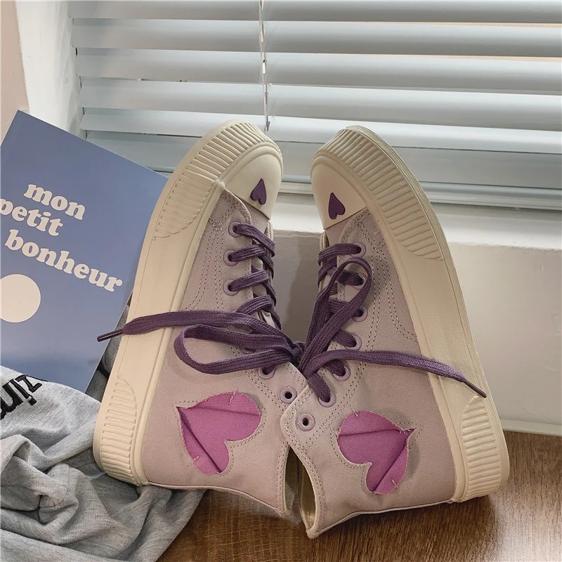 Love high top canvas shoes HA1645 - Image 6