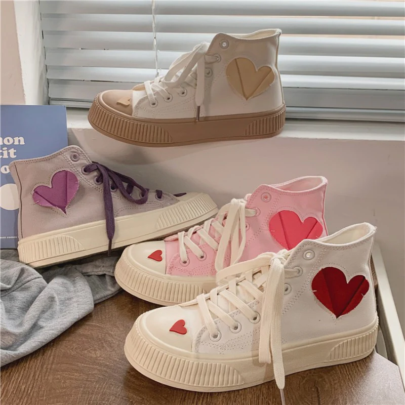 Love high top canvas shoes HA1645 - Image 7