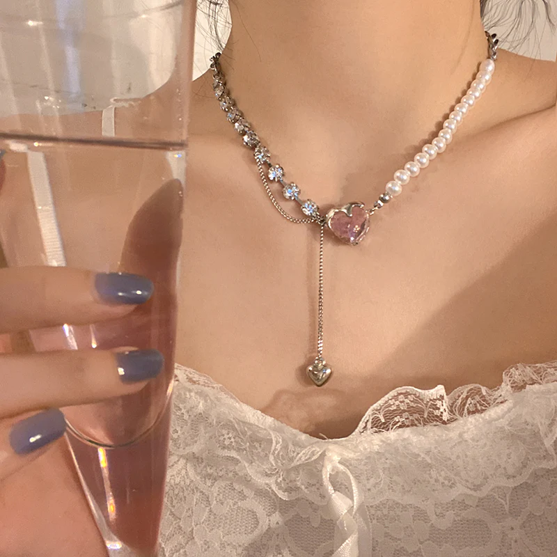 Love Pearl Necklace HA1002 - Image 2