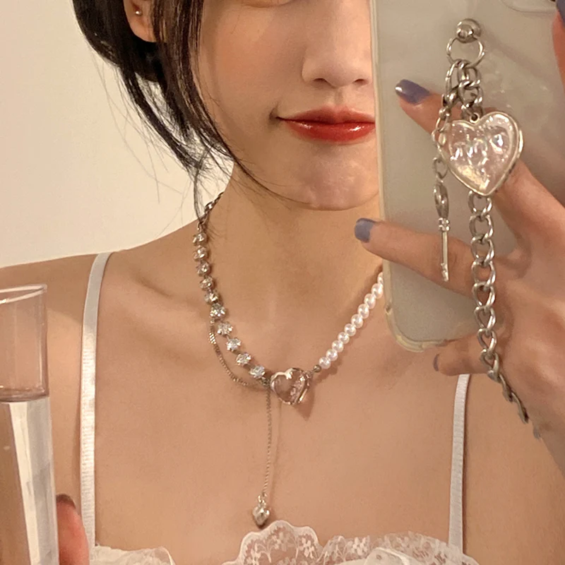 Love Pearl Necklace HA1002 - Image 3