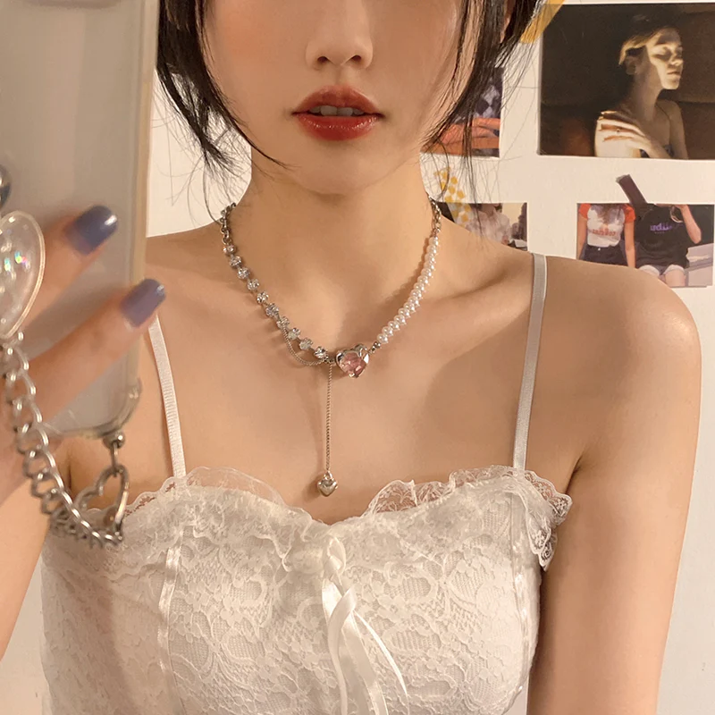 Love Pearl Necklace HA1002 - Image 4