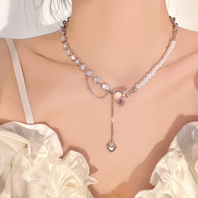 Love Pearl Necklace HA1002 - Image 5