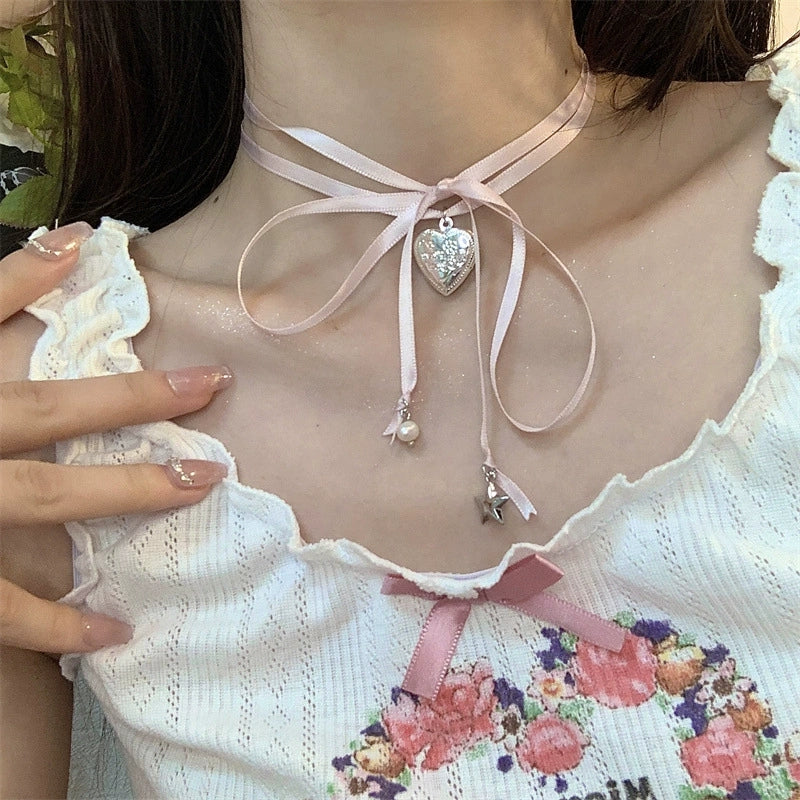 Love pink ribbon bow HA2158 - Image 2