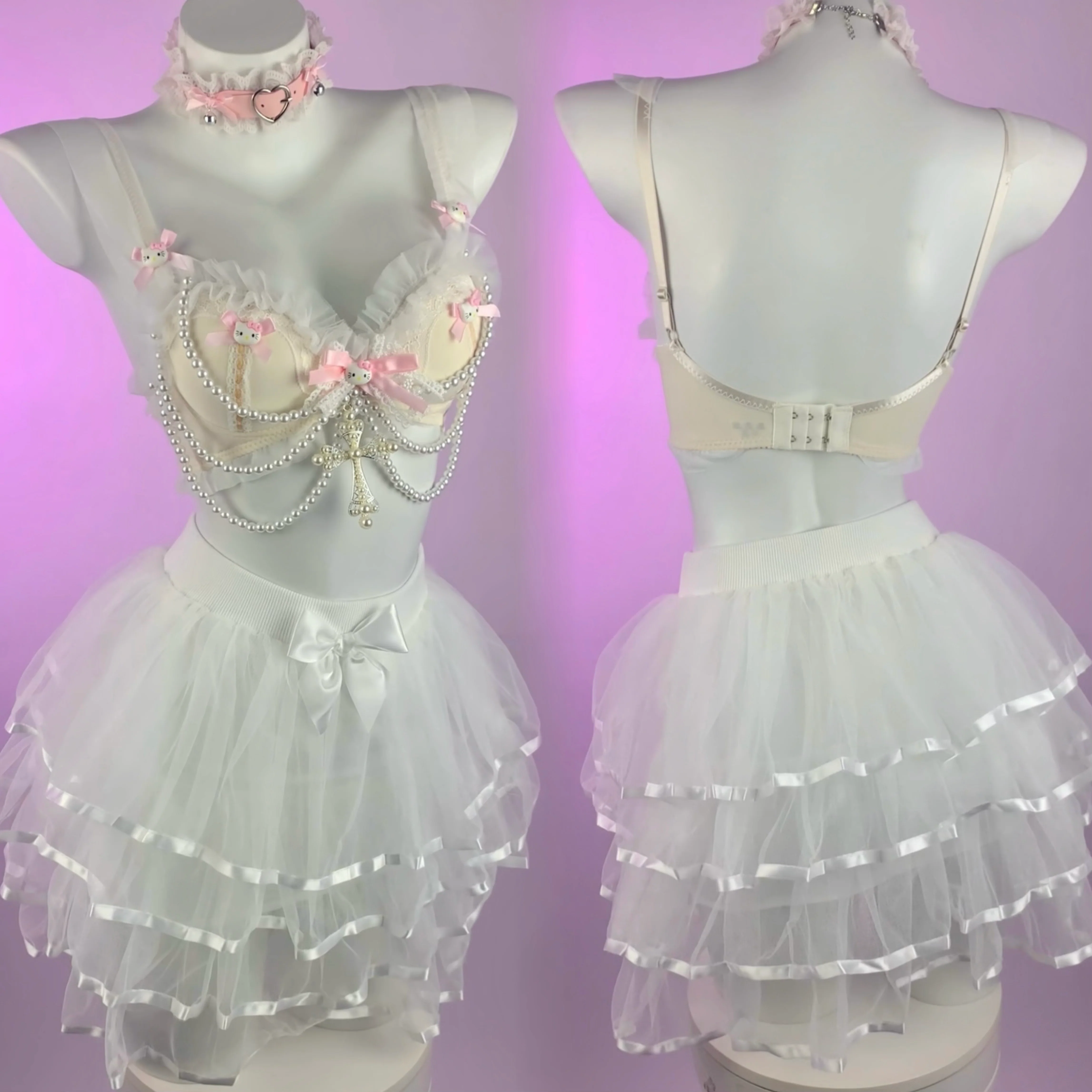 Lovely lace pearl camisole HA2827 - Image 4