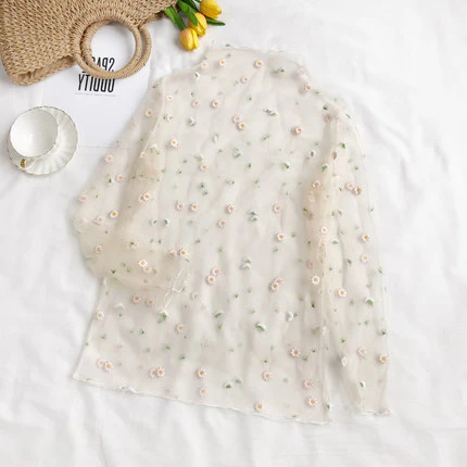 Mesh bottoming shirt long sleeve top HA0508 - Image 8