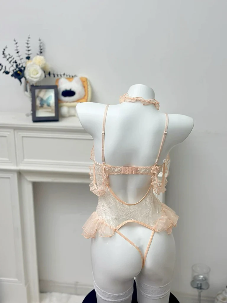 Mesh lace suspender bodysuit HA2991 - Image 5