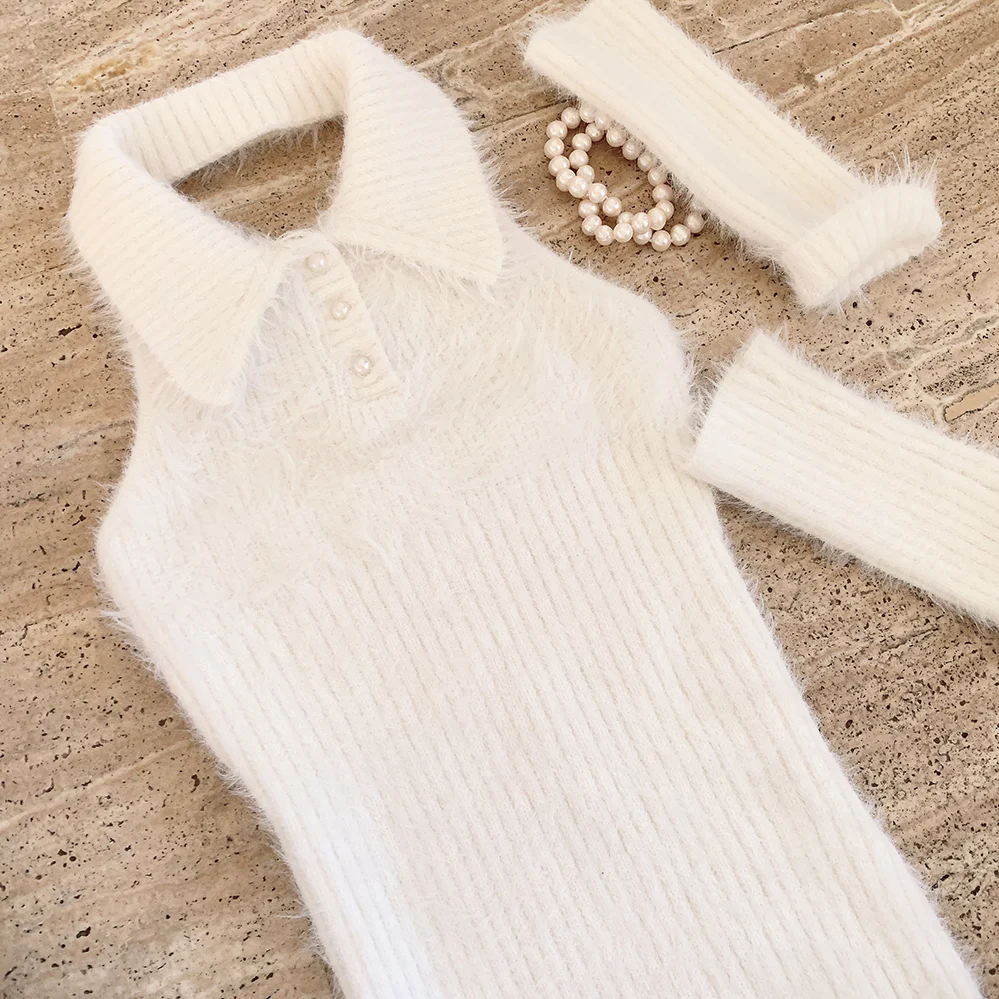 Mink Down Knit Dress  HA0420 - Image 6