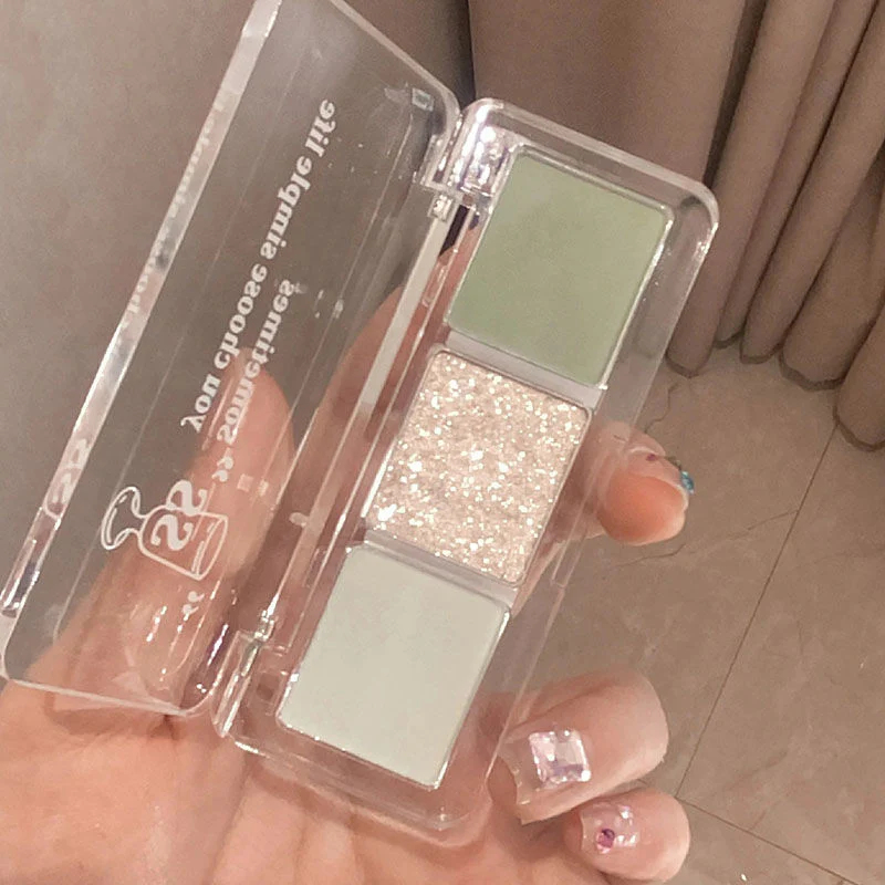 Mint green tri-color eye shadow HA0923 - Image 4