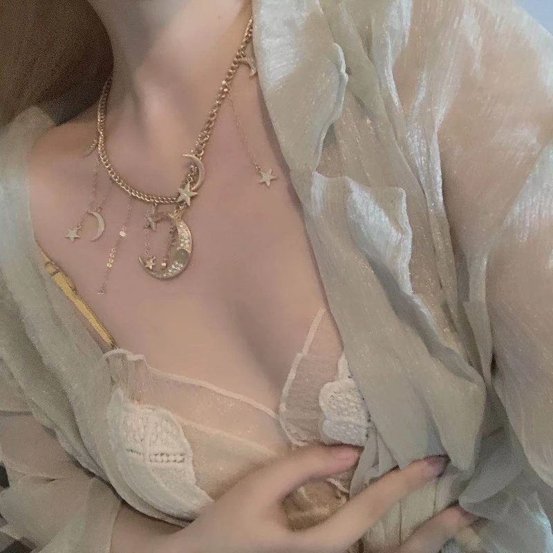 Moon Astrology Star Wish Necklace HA1843 - Image 2