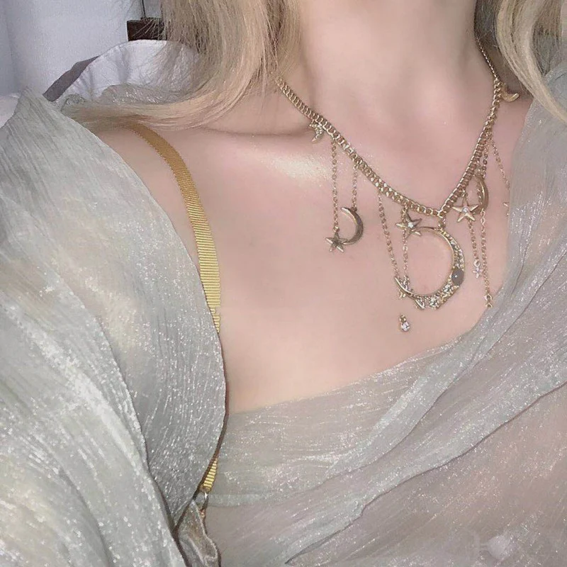 Moon Astrology Star Wish Necklace HA1843 - Image 3