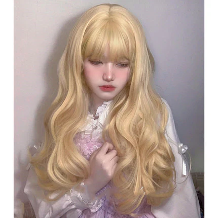 Mosaic Jinqi bangs long curly hair  HA0871 - Image 4
