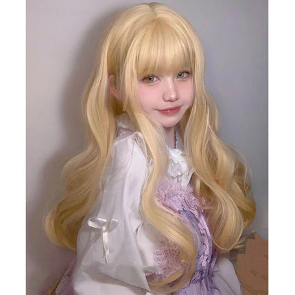 Mosaic Jinqi bangs long curly hair  HA0871 - Image 5