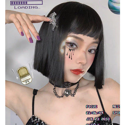 Natural black soft girl short wig   HA0226 - Image 3