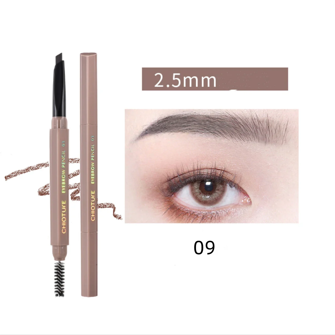 Natural long-lasting double-ended eyebrow pencil  HA0107 - Image 10