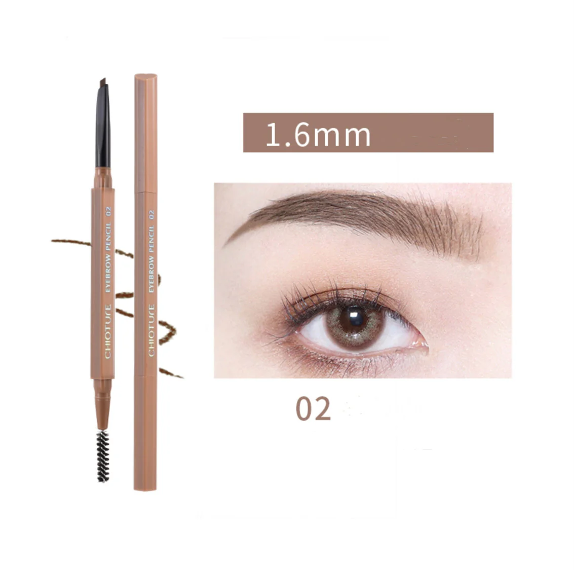 Natural long-lasting double-ended eyebrow pencil  HA0107 - Image 3