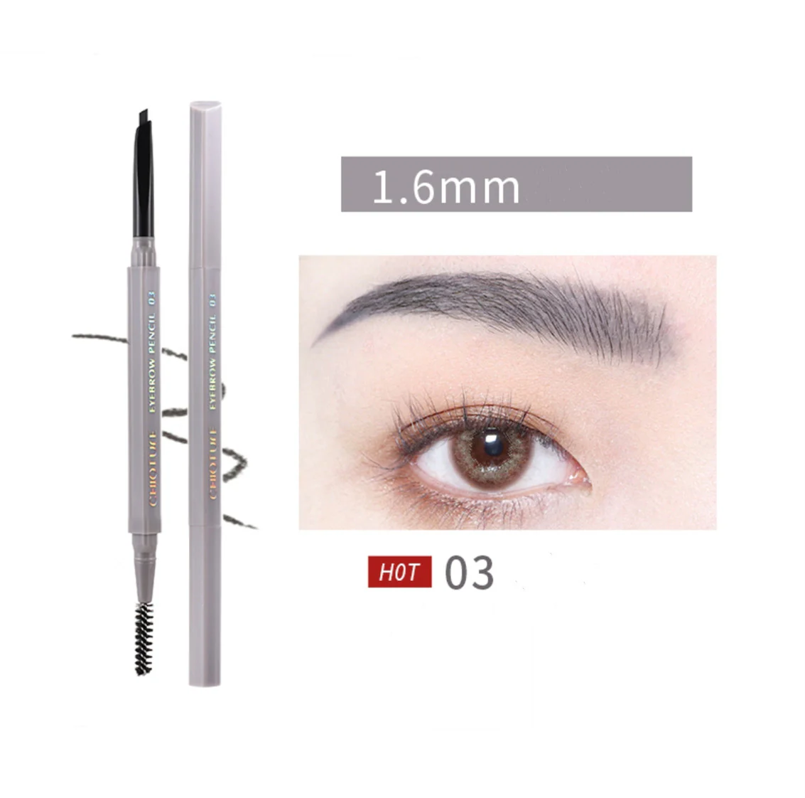 Natural long-lasting double-ended eyebrow pencil  HA0107 - Image 4