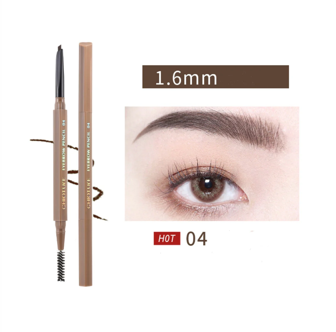 Natural long-lasting double-ended eyebrow pencil  HA0107 - Image 5