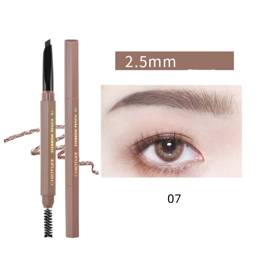 Natural long-lasting double-ended eyebrow pencil  HA0107 - Image 8