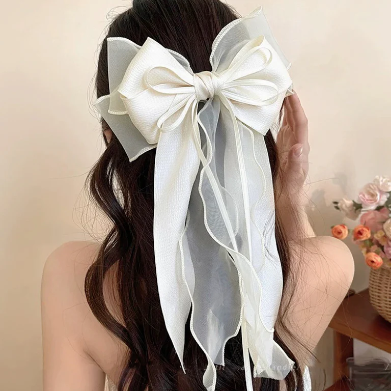 Net gauze bow ribbon hairpin HA2617 - Image 2
