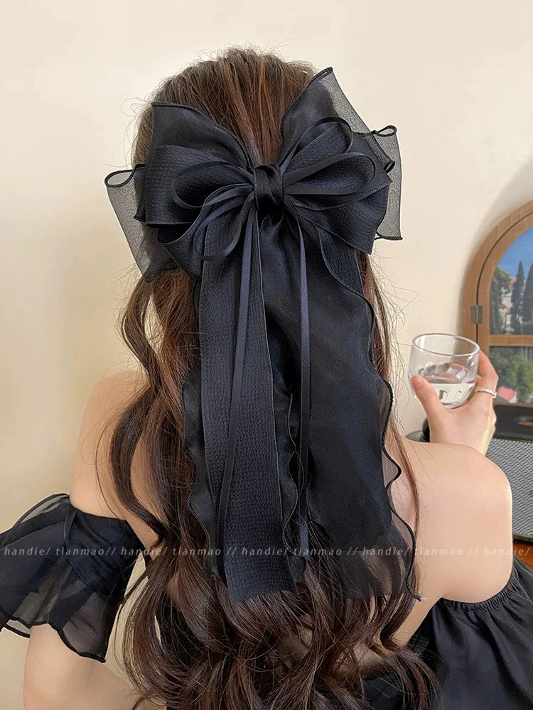 Net gauze bow ribbon hairpin HA2617 - Image 3