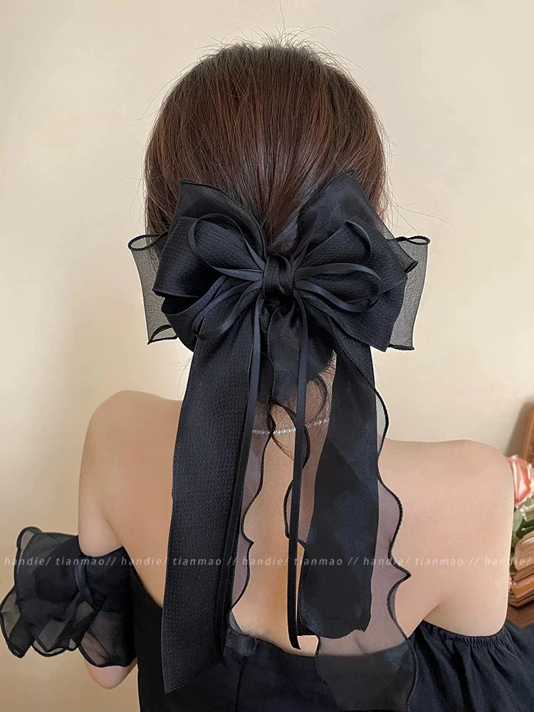 Net gauze bow ribbon hairpin HA2617 - Image 5