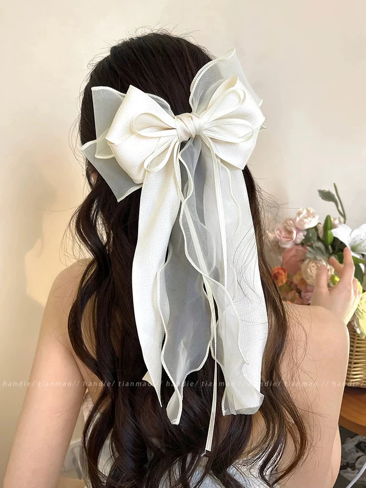 Net gauze bow ribbon hairpin HA2617 - Image 6